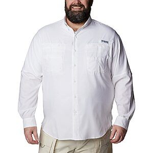 $29.83: Columbia Men's PFG Tamiami II Long Sleeve Shirt, White or Cool Grey (Various Sizes XS-5X Tall)