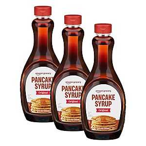 $3.60* | 3-Pk 12-Oz. Amazon Grocery Original Pancake Syrup at Amazon