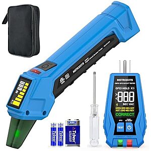 Instrodots Digital Circuit Breaker Finder with GFCI Outlet Tester $23 AC @amazon