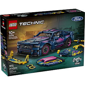 973-Piece LEGO Technic Custom Garage Ford Mustang GT Car Building Toy (42236) $79 + Free Shipping