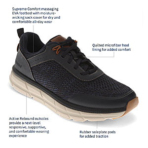 $36 FS WALMART by Nashville Shoe Warehouse: Dockers Mens GO-4-IT Active Rebound Knit Sneaker size 7-13 Medium Width