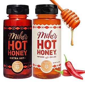 [S&S] $15.79: Mike's Hot Honey Original & Extra Hot Variety Pack, 10oz, 2 Pack