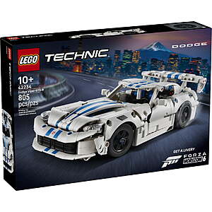 805-Piece LEGO Technic Dodge Viper GTS-R Sports Car Building Set (42234) $49.97 + Free Shipping