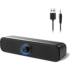 1Mii Dual 3W Stereo 3.5mm Computer Speakers w/ Volume Control $12.23 + Free Shipping w/ Prime or on $35+