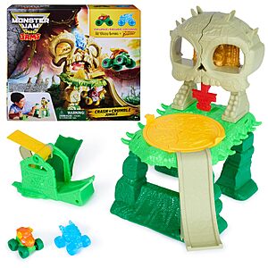 Monster Jam Mini Jams Crash & Crumble Skull Escape Monster Truck Playset $11.5