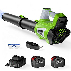 Leaf Blower Cordless, 750CFM Battery Powered Blower with 2 x 5.2Ah Batteries & Charger,Adjustable Shoulder Strap, 5 Speed Modes
https://a.co/d/07DK4eMp