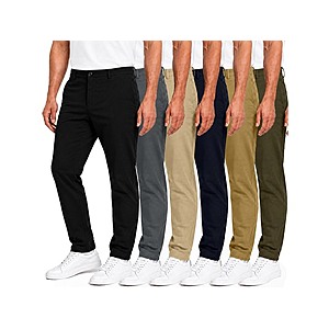 $19.99 | 3-Pack Pack Men's Super Stretch Chino Pants (Sizes 30-42) at Woot!