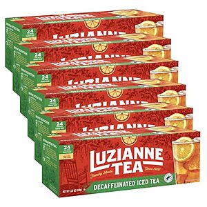 [SnS] $12.74* | 6-Pk 24-Ct Luzianne Decaffeinated Iced Tea Bags at Amazon