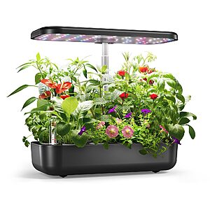owltron Hydroponics Growing System Kit, 12 Pods Indoor Herb Garden with 24W LED Grow Light, Matte Black $59.99+ Free Shipping