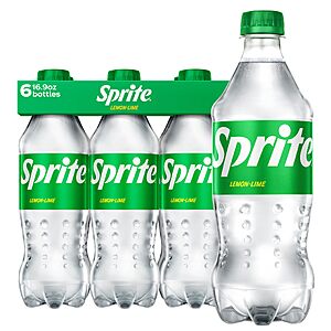 4/$13.89 S&S Multi Buy Sprite Lemon-Lime Caffeine-Free Soda Soft Drink Bottles, 16.9 fl oz, 6 Pack