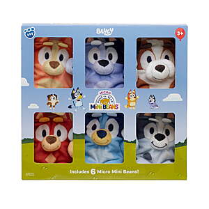 6-Pack Build-A-Bear Micro Mini Beans Bluey Plush Collection $15 + Free Shipping w/ Walmart+ or on $35+