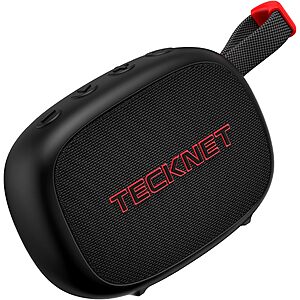 TECKNET TK-BS004 IP67 Portable Bluetooth 5.4 Speaker w/ TWS Pairing & 30H Playtime $11.99 + Free Shipping w/ Prime or on $35+