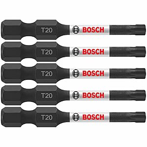 5-Pk Bosch 2" Torx #20 Impact Tough Power Bits $3.83 + Free Shipping w/ Prime or on $35+