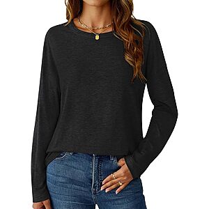 Women’s Long Sleeve Crew Neck Top $5