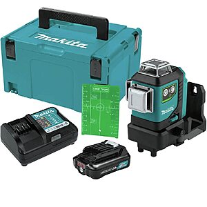 Makita SK700GDNAJ 12V max CXT® Lithium-Ion Cordless Self-Leveling 360° 3-Plane Green Laser Kit (2.0Ah), Class II, 510-530 nm, <2 mW $477.89