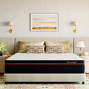 $284: Sweetnight Twilighty 14" Cooling Gel Memory Foam Medium Firm Supportive Hybrid Mattress King Size at Walmart.com