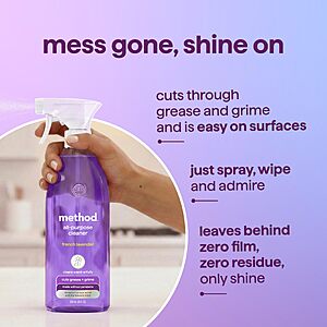 $2.12 S&S 15% off Q method All-Purpose Cleaner Spray, French Lavender, 28 fl oz + MORE
