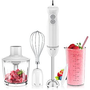 Prime: Bonsenkitchen 4-In-1 Hand Blender Set with 24oz Beaker & Chopper Bowl $19.83 + Free Shipping