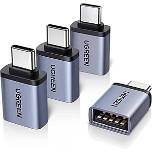 UGREEN USB C to USB Adapter 4 Pack, 10Gbps Male to 3.2 Female Converter