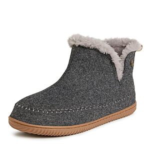 Dearfoams Alpine Men's Brixen Indoor/Outdoor Memory Foam Boot Slipper Ankle, Dark Heather Grey - $30.24