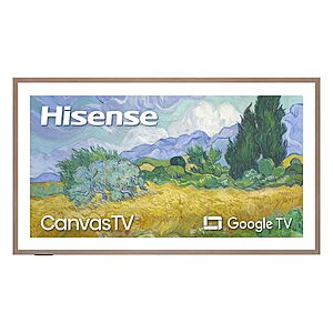 +10% back Prime Visa, Hisense 55“ Hi-QLED S7 CanvasTV Series 4K UHD Google Smart Art TV (55S7SG, 2026 New) - 144Hz, Art Mode, Anti-Glare Panel, Dolby Vision HDR, $798
