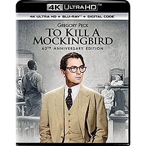To Kill a Mockingbird 60th Anniversary (4K UHD + Blu-ray + Digital) $12.99 + Free Shipping w/ Prime or on $35+