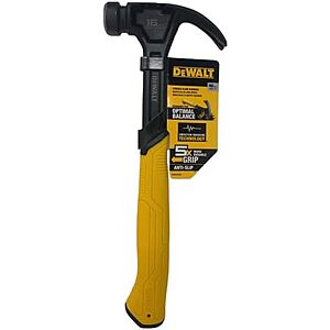 $16.99* | 11.75" DeWALT Smooth Face 16-Oz Curve Claw Hammer w/ Steel Handle at Amazon