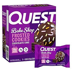 $5.39* | 8-Ct 0.88oz. Quest Nutrition Frosted Protein Cookies (Chocolate Cake) at Amazon