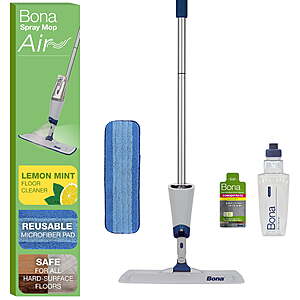 Bona Air Spray Mop Multi-Surface Floor Cleaning Kit w/ Microfiber Pad & Lemon Mint Concentrate + $10 Walmart Cash for $19.97 + Free Shipping w/ Walmart+ or on $35+