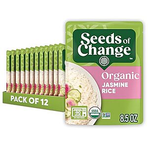 [SnS] $16.23 | 12-Pack 8.5-Oz SEEDS OF CHANGE Organic Jasmine Rice at Amazon ($1.35 each)