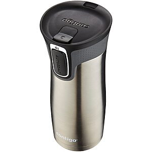 Contigo West Loop Stainless Steel Travel Mug with AUTOSEAL Lid, 16oz., Stainless Steel/Black $20.64