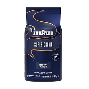 [SnS, AC] $13.30* | 2.2-lb Lavazza Super Crema Whole Bean Coffee (Medium Espresso Roast) at Amazon