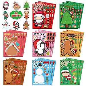 Amazon – HSHFAMIIY 24-Piece Christmas DIY Sticker Set - $3.59 w/ Code