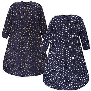 $22.21: Hudson Baby Unisex Baby Premium Quilted Long Sleeve Sleeping Bag and Wearable Blanket, Metallic Stars (0-6 Months)
