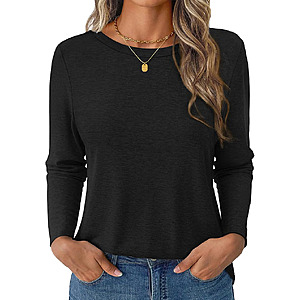 Amazon – GKBK Women's Long-Sleeve Crewneck Tee - $4.99–$5.50 w/ Code