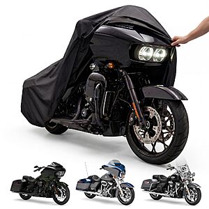 LTANGOLD Motorcycle Cover for Harley Davidson, Waterproof Heavy Duty All Weather Outdoor Storage Cover $50.99