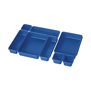 8-Pack Oggi Interlocking Drawer Organizers (Blue or Brick) $3.99 + Free Shipping w/ Prime