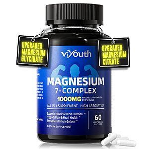 Amazon – VIYOUTH Magnesium 7 Complex, 60 Capsules - $12.49 w/ Code
