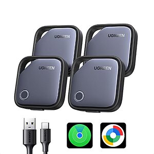4-Pack Rechargeable UGREEN Finder Duo Air Tracker Tags (iOS & Android) $28.48 + Free Shipping w/ Prime or on $35+