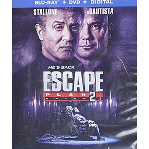 Escape Plan 2: Hades (Blu-Ray + DVD + Digital) $9 Amazon.com