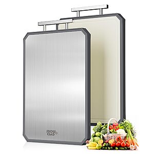 SNOWCLAD Stainless Steel Cutting Board,Non Toxic chopping for kitchen $11.99