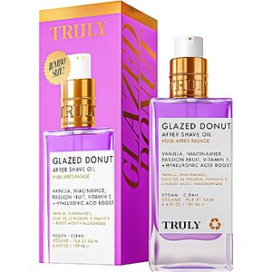 $24.50: Truly Beauty Glazed Donut After Shave Oil Jumbo, Razor Bump Treatment