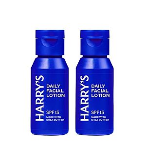 [SnS, AC] $6.05 | 2-Pack 0.85-Oz Harry's Face Lotion with SPF Face Moisturizer (Daytime SPF 15) at Amazon