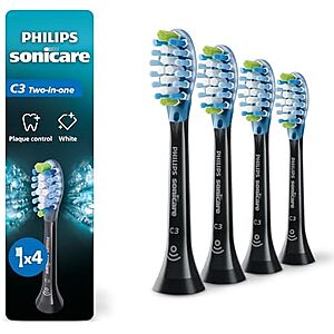 [SnS, AC] $17.59* | 4-Pack Philips Sonicare C3 Premium Plaque Control Toothbrush Heads (Black, HX9044/95) at Amazon