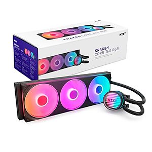 $79.99* | NZXT Kraken Core 360 RGB AIO Liquid CPU Cooler at Amazon