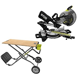 ONE+ HP 18V Brushless Cordless 10 in. Sliding Compound Miter Saw (Tool Only) with SPEED BENCH Mobile Workstation $340