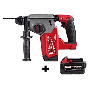 Milwaukee M18 FUEL 18V 1 in. SDS-Plus Rotary Hammer with 5.0 Ah Battery  Lithium-Ion Brushless Cordless $323