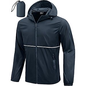 ZITY Men's Waterproof Lightweight Packable Raincoat $12.99 + Free Shipping w/ Prime or on $35+