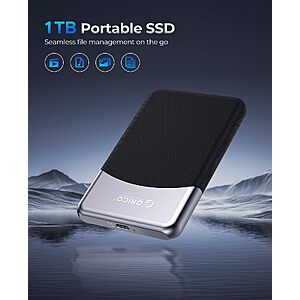 ORICO M25PRO 1TB Portable External SSD, Up to 460MB/s $104.99 after coupon