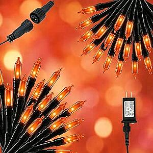 2-Pack 98' ILLUMINEW 150-Count Orange Halloween String Lights $9.99 + Free Shipping w/ Prime or on $35+